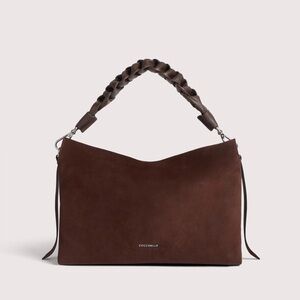 EUC Coccinelle Boheme in Brunette, size M, Retails $445, Chocolate Suede